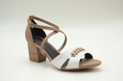 Sand�lia Crysalis Caqui e Branca