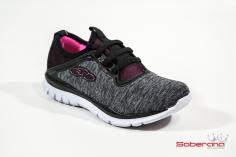 Tênis Olympikus Kiss Feminino - Chumbo e Rosa