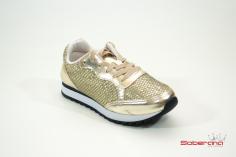 Tênis Pink Cats Dourado